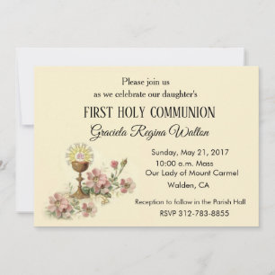 Catholique Première Sainte Communion Invitations C