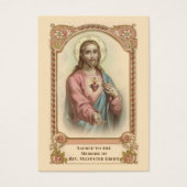 Catholique Prêtre Jésus Funéraire Carte Sainte (Devant)