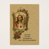 Catholique Prêtre Jésus Funéraire Carte Sainte (Devant)