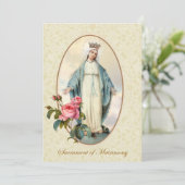 Catholique traditionnelle Faire-part de mariage nu (Debout devant)