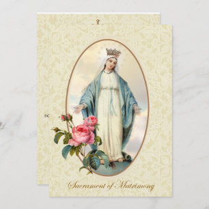 Catholique traditionnelle Faire-part de mariage nu