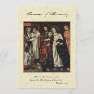 Catholique traditionnelle Faire-part de mariage nu