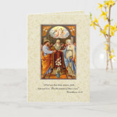 Catholique traditionnelle Faire-part de mariage nu (Fleur jaune)