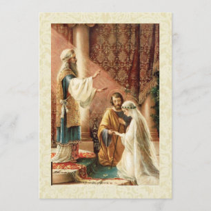 Catholique traditionnelle Faire-part de mariage nu