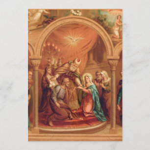 Catholique traditionnelle Faire-part de mariage nu