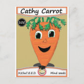 Cathy Carrot Seed Packet 1 Briefkaart (Voorkant)