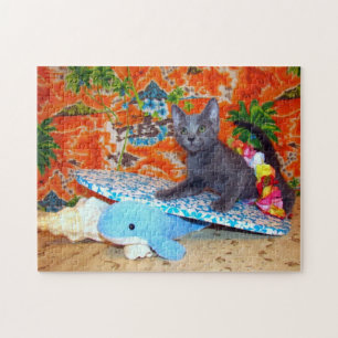 Catiana's Hawaiian Vacatie - Surfer- Kat Puzzle Legpuzzel