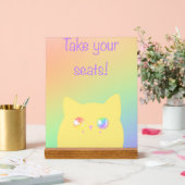 Caticorn acrylic sign for birthday party (Mariage)