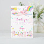 Caticorn Anniversaire Carte de remerciements perso (Debout devant)
