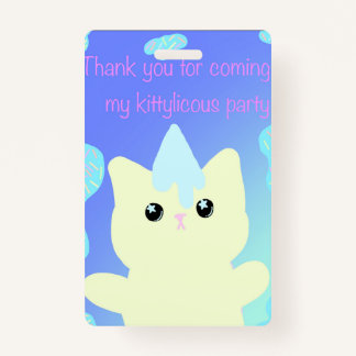 Caticorn  Birthday Favor Bags Badge