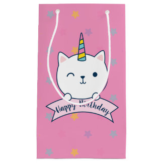 Caticorn | Cadeaubag | Roze Klein Cadeauzakje