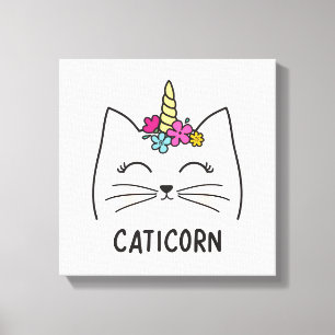 Caticorn Canvas Afdruk