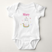 Caticorn Cat Meow-Gical baby name Romper (Voorkant)