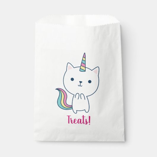 Caticorn | Favoriete tas | Wit Bedankzakje (Voorkant)