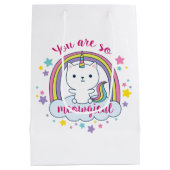 Caticorn | Gift Bag | Goodie Bag | wit Medium Cadeauzakje (Achterkant)