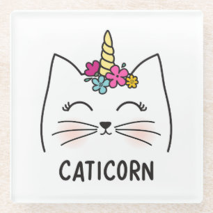 Caticorn Glazen Onderzetter