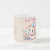 Caticorn Kawaii Birthday Mug (Devant droit)