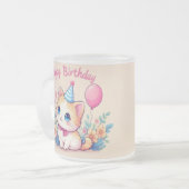 Caticorn Kawaii Birthday Mug (Devant gauche)