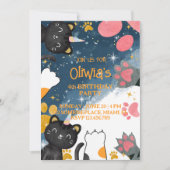 Caticorn magique anniversaire Invitation (Devant)