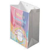 Caticorn Meow-Gical Birthday Medium Cadeauzakje (Voorkant Gekanteld)