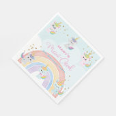 Caticorn Meow-Gical Birthday Servet (Hoek)