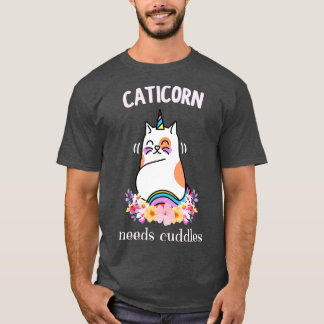 Caticorn Needs Knuffels Schattige Grappige Eenhoor T-shirt