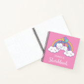 Caticorn Regenboog Persoonlijke Kinderen Schetsboe Notitieboek (Binnen)
