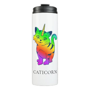Caticorn regenboog Unicorn Cat Personated Thermosbeker
