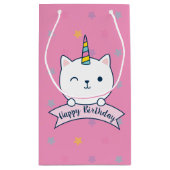 Caticorn | Sac Cadeau | Rose (Dos)