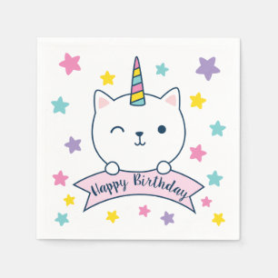 Caticorn   Servietten   Gefeliciteerd Servet