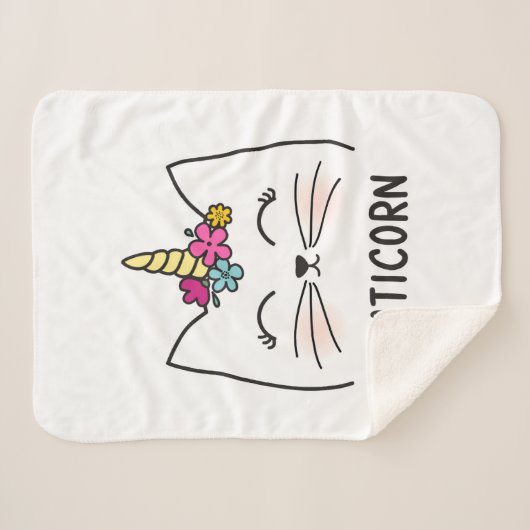 Caticorn Sherpa Deken (Voorkant (horizontaal))