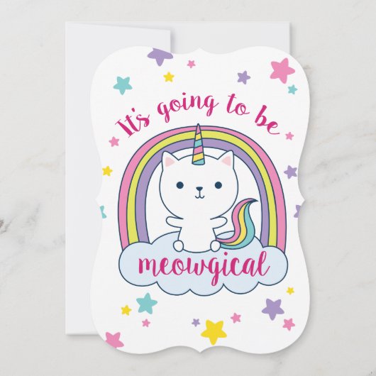 Caticorn | Uitnodiging | Plat (Achterkant)