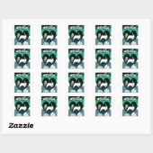 Caticorn van HLABC Vierkante Sticker (Vel)
