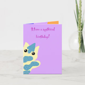 Caticorn verjaardagskaart kaart