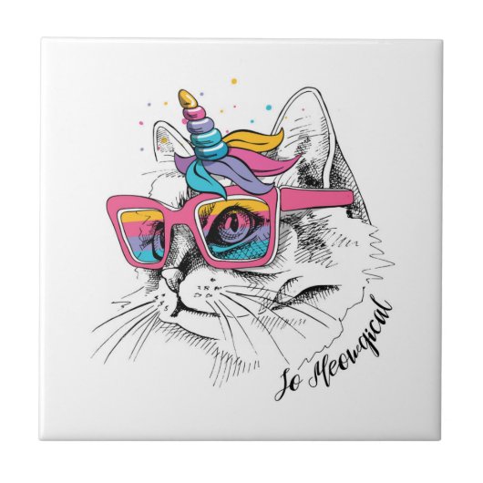 Caticorn | Zo Meowgical Tegeltje (Voorkant)