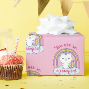 Caticorne Papier cadeau Rose
