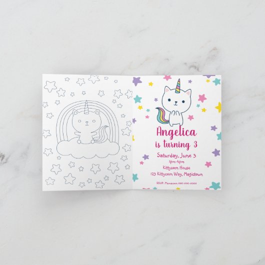 Catimaïs | Invitation | Plié | Blanc (Intérieur)