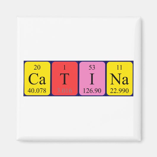 Catina periodieke table name magnet magneet (Voorkant)