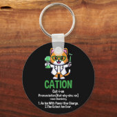 Cation Cute Science Pawsitive Element Chemistry Sleutelhanger (Voorkant)