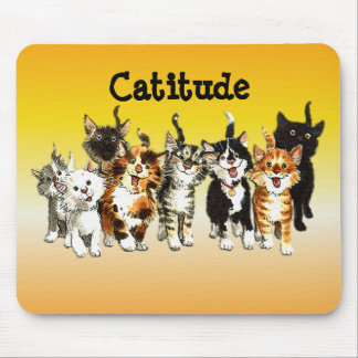 Catitude Cute Kitty Cats Muismat