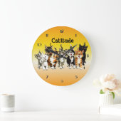 Catitude Cute Kitty Cats Wall klok (Huis)
