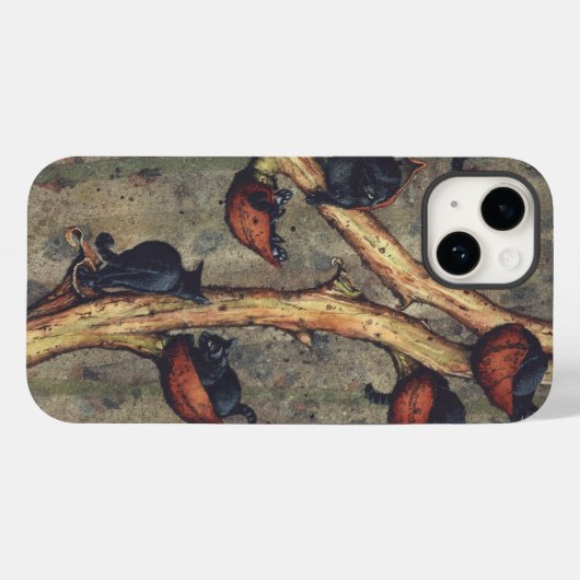 Catkins-draagtas — Verticaal Case-Mate iPhone Case (Achterkant (horizontaal))