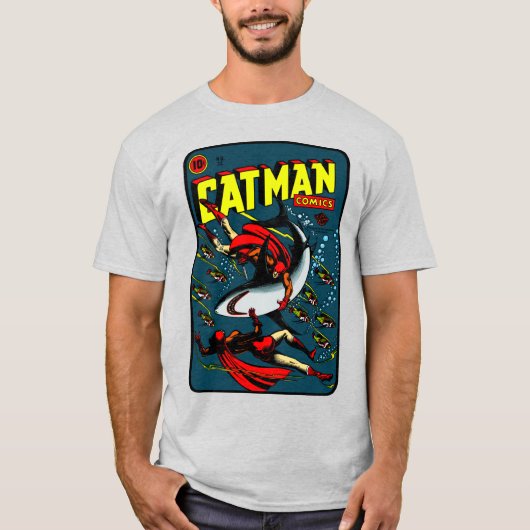CatMan Comics T-Shirt uit 1940 (Voorkant)