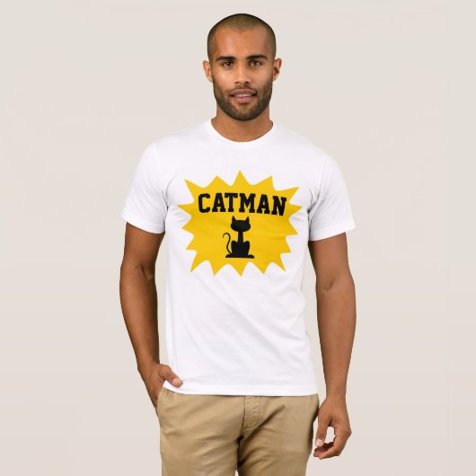 CATMAN Mannen Cat T-Shirts (Voorkant volledig)