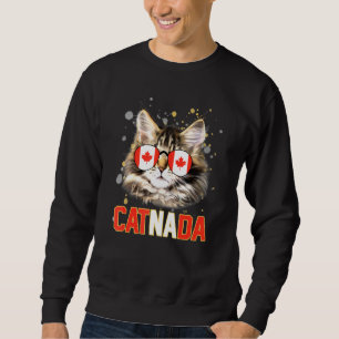 Catnada Cat Wearing Maple Leaf Flag Canada Day Ani Trui