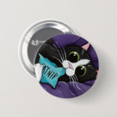 Catnip Addict - Cat Art Button (Voorkant /achterkant)