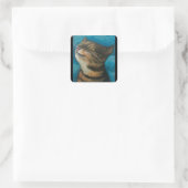 Catnip Cat Vierkante Sticker (Tas)