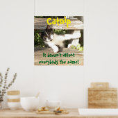 "Catnip", cats, funny, humor, cute, gift  Poster (Keuken)