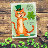 Catnip Dreams: St. Paddy's Edition Groeten Kaart