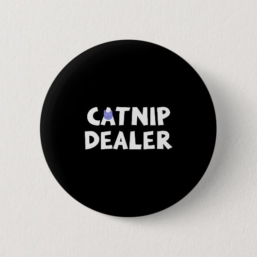 Catnip Er Funny Cat  Ronde Button 5,7 Cm (Voorkant)